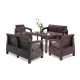 Set mobilier de gradina Corfu Duo cu masa Futura maro