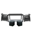 Set de mobilier de gradina Corfu duo cube grafit