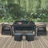 Set de mobilier de gradina Corfu Love max duo cub grafit