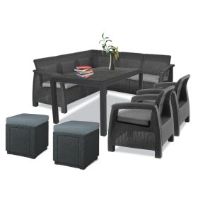 Set de mobilier de gradina Corfu Relax duo cub grafit