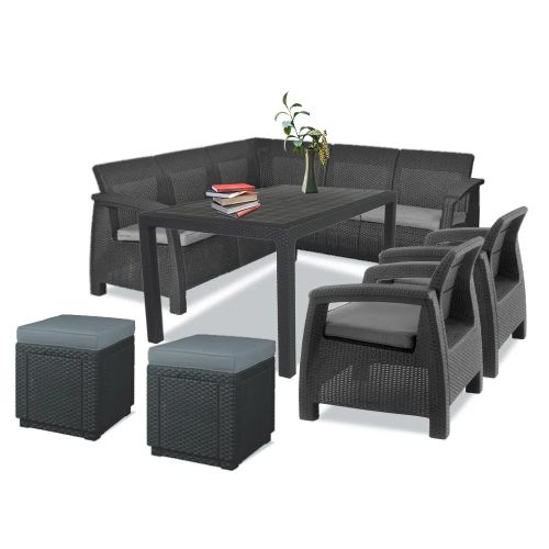 Set de mobilier de gradina Corfu Relax duo cub grafit