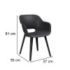Set mobilier de gradina Romy 4-1, grafit