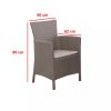 Set de mobilier de gradina Liowa 4-1 in culoarea cappuccino