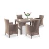 Set de mobilier de gradina Liowa 4-1 in culoarea cappuccino
