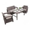 Set de mobilier de gradina Corfu Lyon 4-1 in culoarea cappuccino