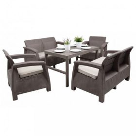 Set de mobilier de gradina Corfu Large Lyon 6-1 in culoarea cappuccino