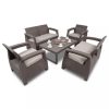Set de mobilier de gradina Corfu Large II Lyon 6-1 in culoarea cappuccino