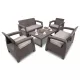 Set de mobilier de gradina Corfu Large II Lyon 6-1 in culoarea cappuccino