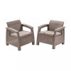 Set de mobilier de gradina Corfu Large II Lyon 6-1 in culoarea cappuccino