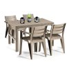 Set mobilier de gradina Julyon 4-1, culoare cappuccino