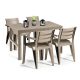 Set mobilier de gradina Julyon 4-1, culoare cappuccino