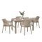 Set mobilier de gradina Evyon 4-1 cappuccino