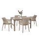 Set mobilier de gradina Evyon 4-1 cappuccino