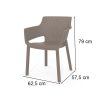 Set mobilier de gradina Evyon 4-1 cappuccino
