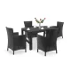 Set de mobilier de gradina Liowa 4-1 in culoarea grafit