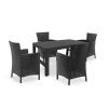 Set de mobilier de gradina Liowa 4-1 in culoarea grafit