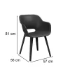 Scaun de gradina Akola duo grafit