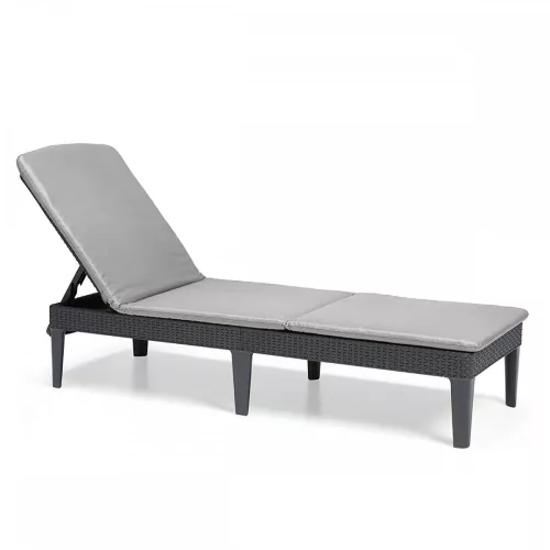 sezlong de gradina Jaipur cu perna grafit