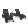 Set sezlonguri de gradina Atlantic Duo cu masa Luzon grafit