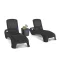 Set sezlonguri de gradina Atlantic Duo cu masa Luzon grafit