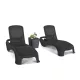Set sezlonguri de gradina Atlantic Duo cu masa Luzon grafit