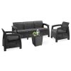 Set de mobilier de gradina Corfu Love duo cu masa Luzon grafit