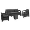 Set de mobilier de gradina Corfu Love duo cu masa Luzon grafit