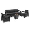 Set de mobilier de gradina Corfu Love Max Duo cu masa Luzon grafit