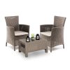 Set mobilier de gradina pentru balcon Corowa, culoare cappuccino