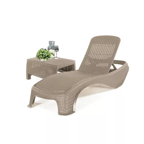 Set sezlonguri de gradina Atlantic Corfu cu masa cappuccino