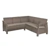 Set de colt de gradina Corfu relax din ratan artificial cappuccino