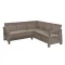 Set de colt de gradina Corfu relax din ratan artificial cappuccino