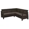 Set de colt de gradina Corfu relax din ratan artificial, maro