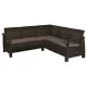 Set de colt de gradina Corfu relax din ratan artificial, maro