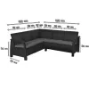 Set de colt de gradina Corfu relax din ratan artificial, maro