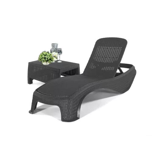 Set sezlonguri de gradina Atlantic Corfu cu masa grafit