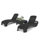 Set sezlonguri de gradina Atlantic duo cu masa Corfu grafit