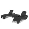 Set sezlonguri de gradina Atlantic duo cu masa Corfu grafit
