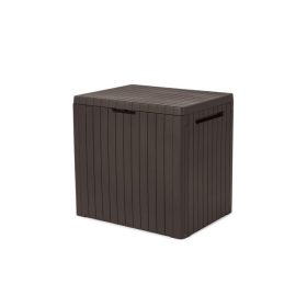Cutie de depozitare pentru gradina din plastic City, 113L, maro