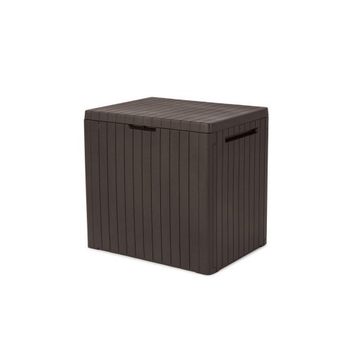 Cutie de depozitare pentru gradina din plastic City, 113L, maro