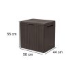 Cutie de depozitare pentru gradina din plastic City, 113L, maro