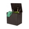 Cutie de depozitare pentru gradina din plastic City, 113L, maro