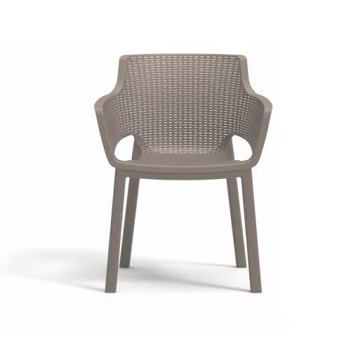 Scaun de gradina din plastic Eva, model cappuccino