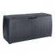 Cutie de depozitare pentru gradina din ratan Hollywood, 270 l, grafit