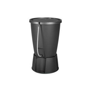 Rezervor de apa de ploaie din plastic Indigo Water Butt 220L cu furtun de grafit