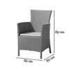 Set de mobilier de gradina Juowa cu 10 locuri, grafit