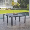 Masa dubla de gradina Julie din plastic, grafit