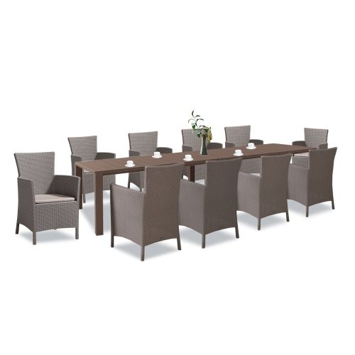Set de mobilier de gradina Juowa cu 10 locuri