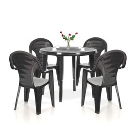 Set mobilier de gradina Lisbon 4-1, grafit