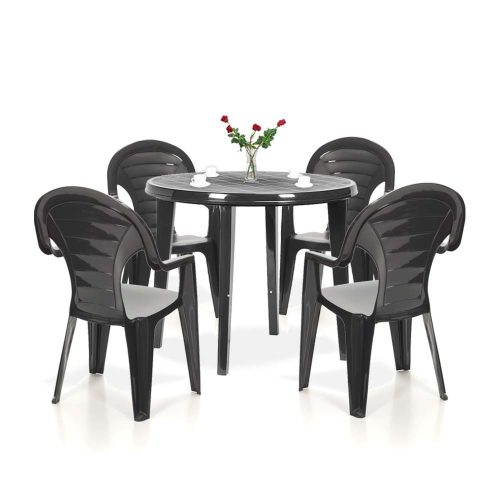 Set mobilier de gradina Lisbon 4-1, grafit